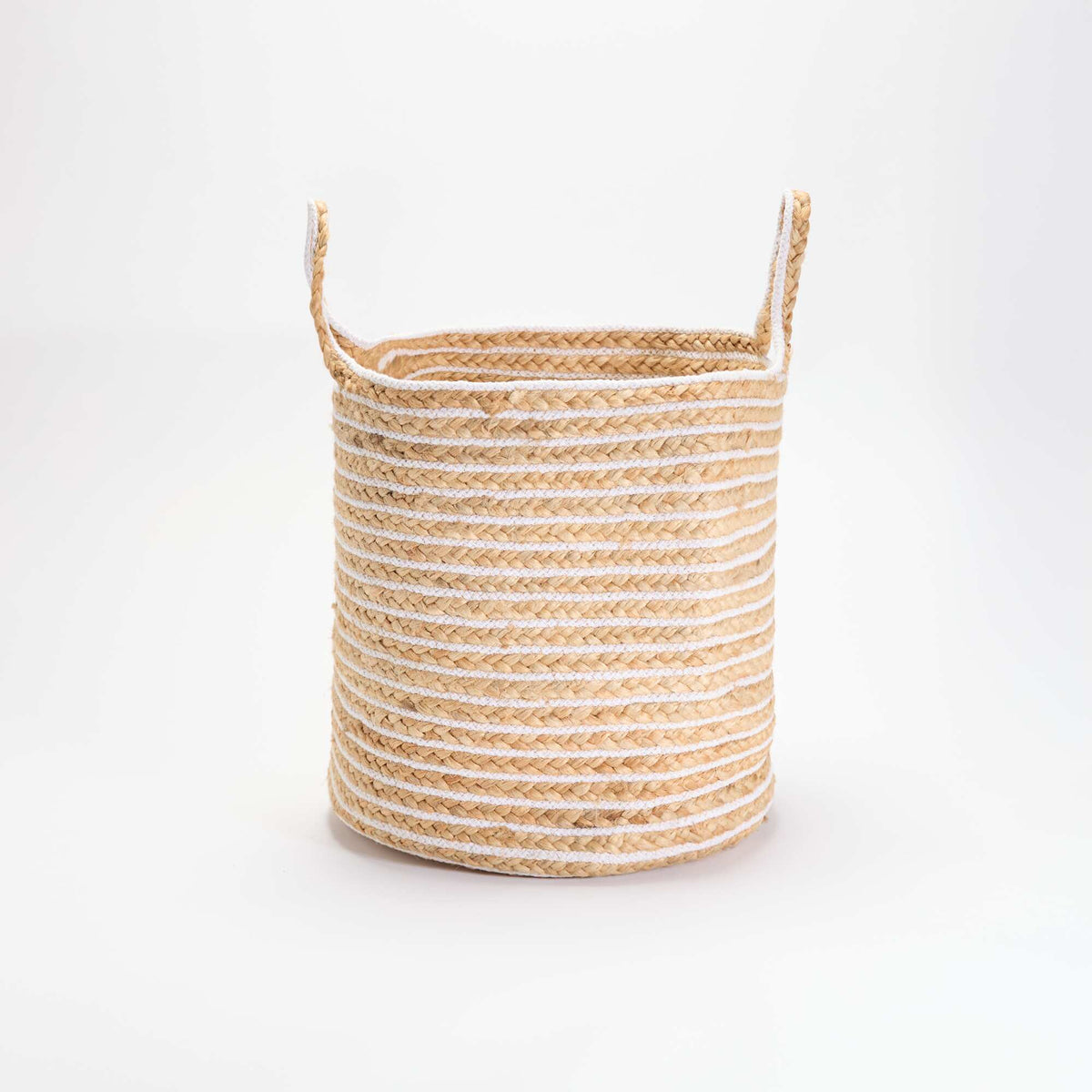 Panier à linge avec anses BLANC
