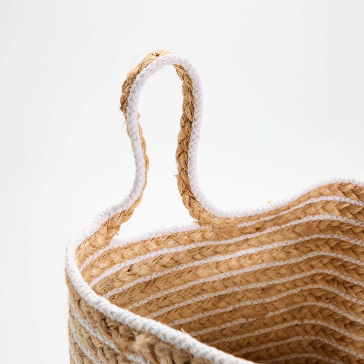 Panier à linge avec anses BLANC