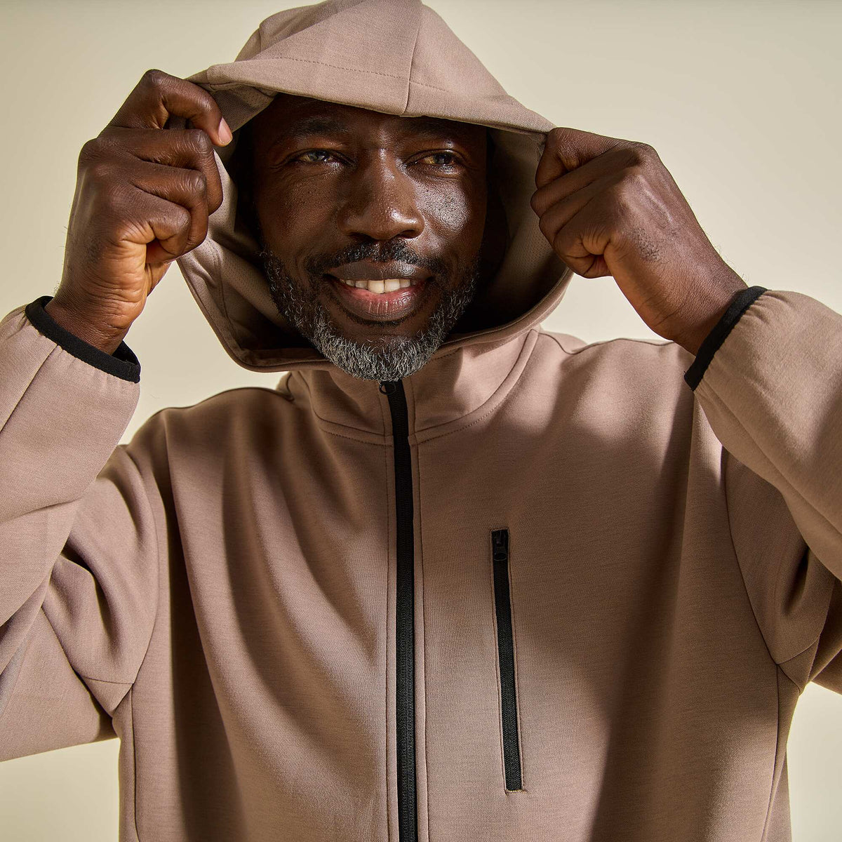 Sweat de sport zippé BEIGE
