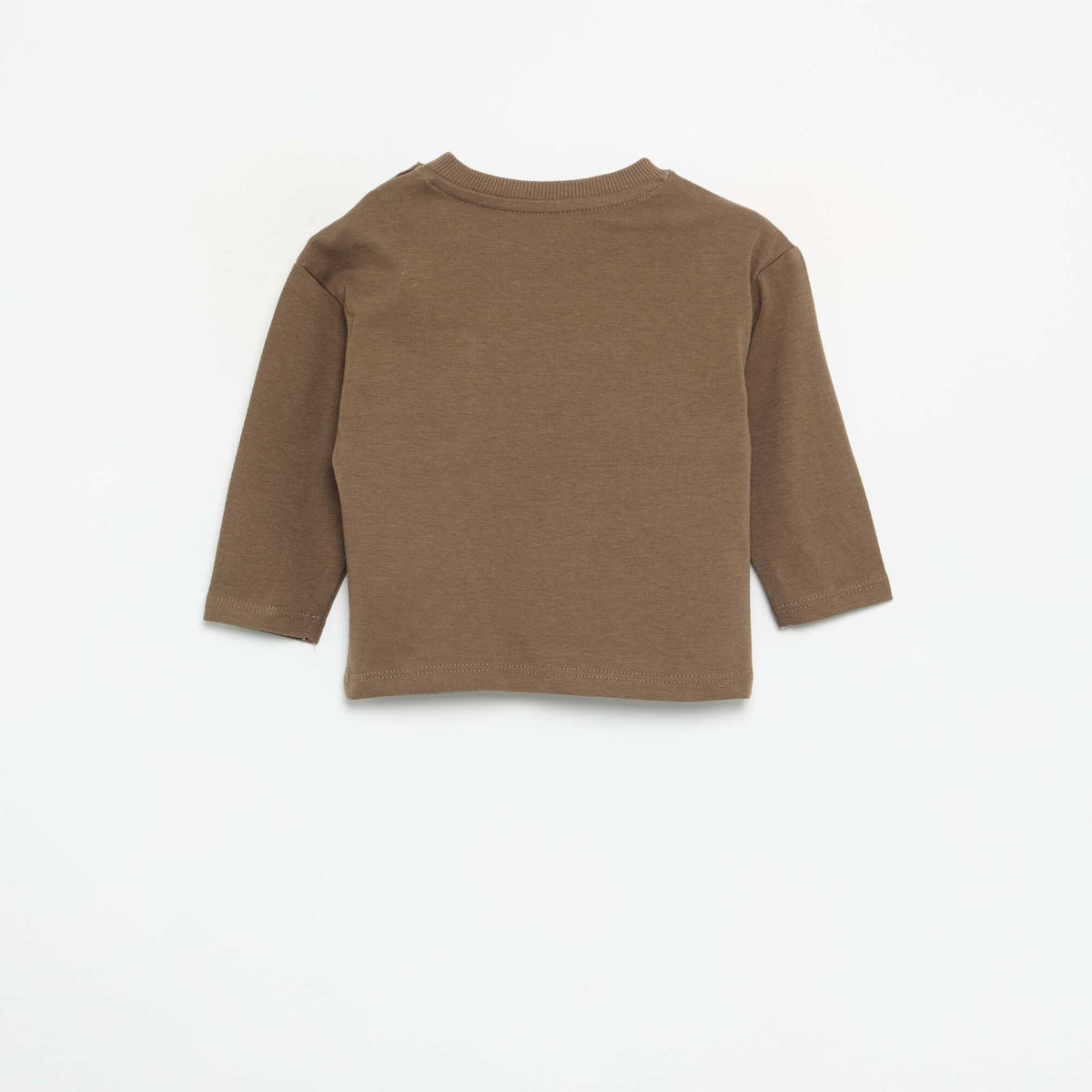 T-shirt à manches longues avec poche animée MARRON