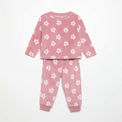 Pyjama 2 pièces en polaire ROSE