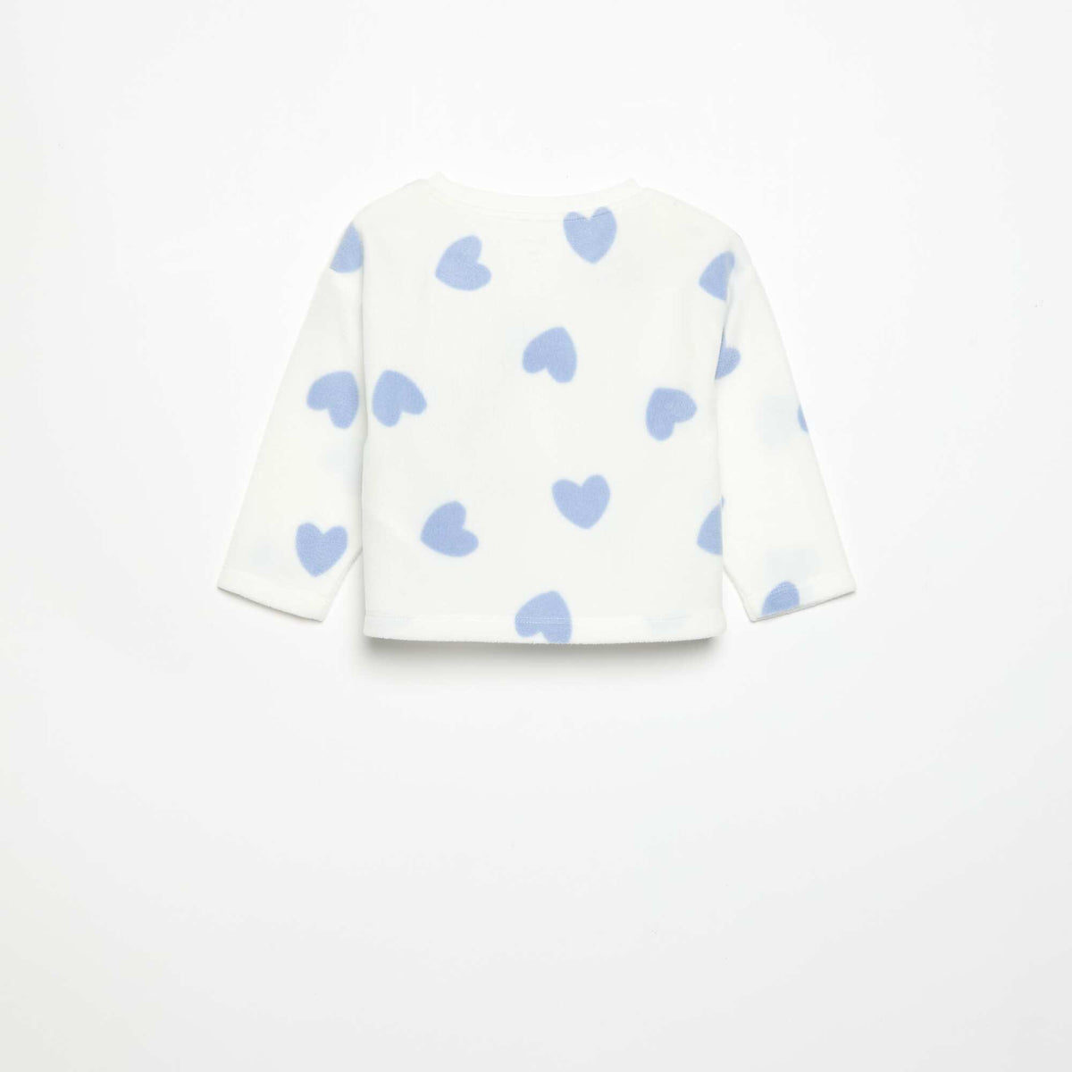 Pyjama 2 pièces en polaire BLANC