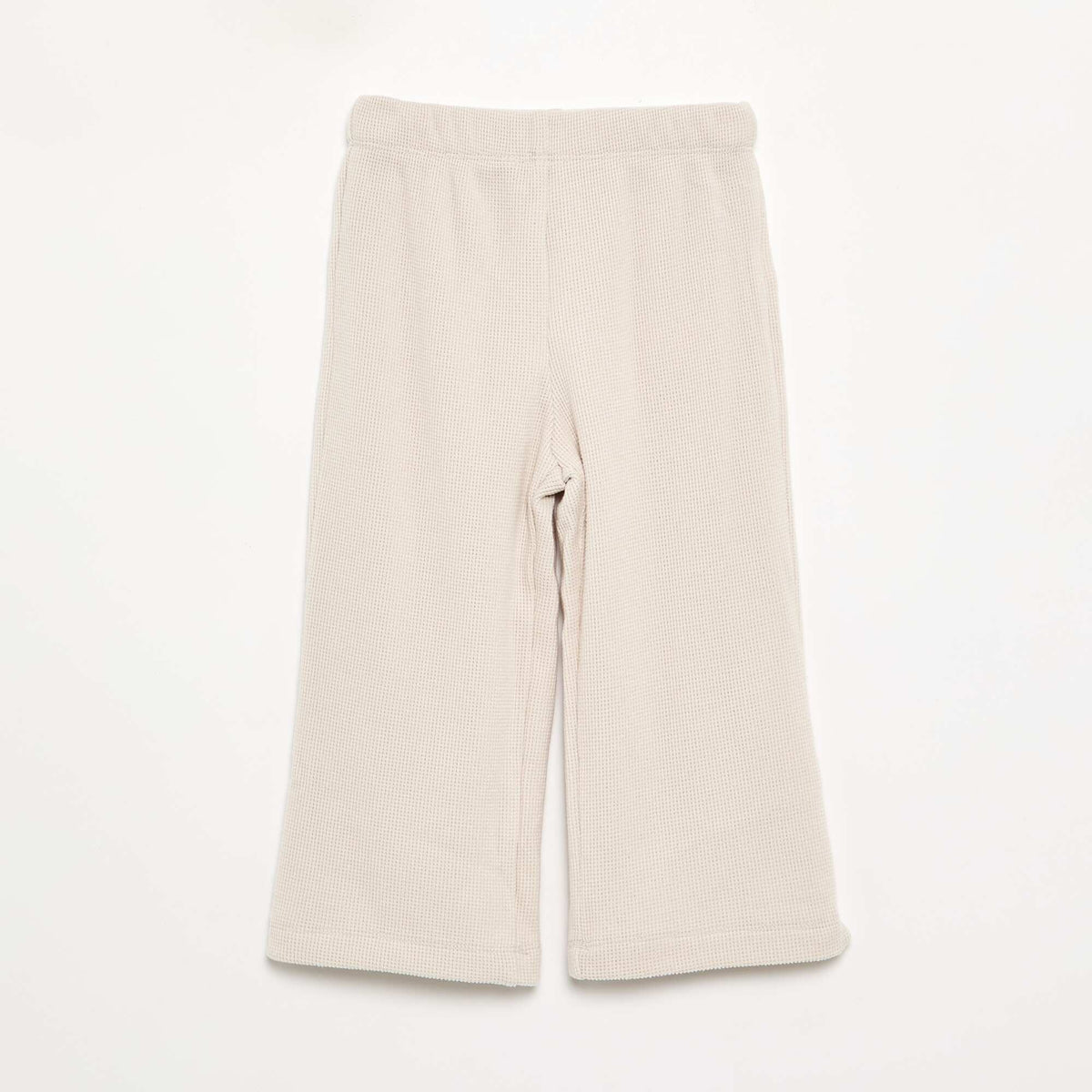 Pyjama 2 pièces en maille gaufrée - Sweat + pantalon ECRU