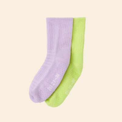 Lot de 2 paires de chaussettes anti-dérapantes VIOLET