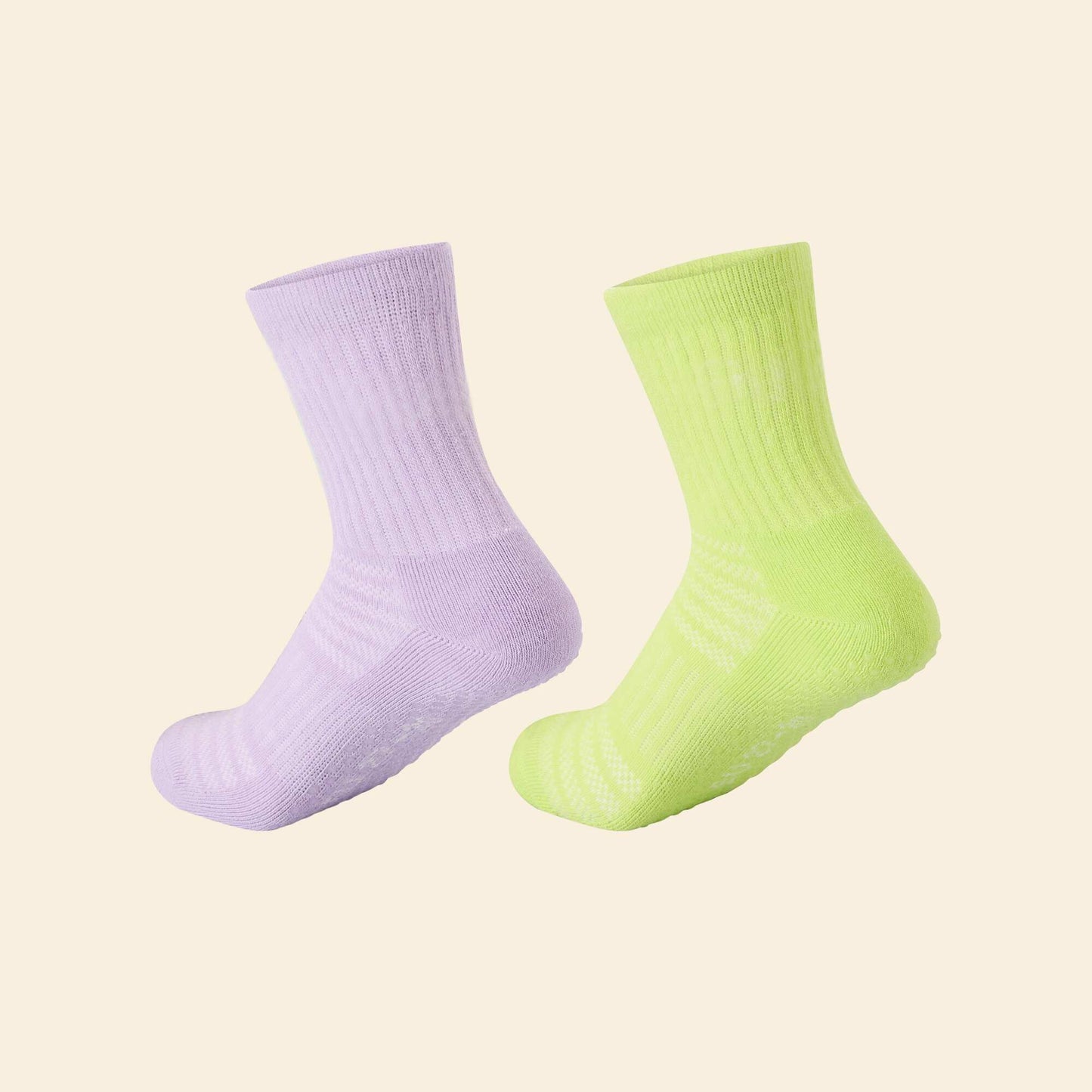 Lot de 2 paires de chaussettes anti-dérapantes VIOLET