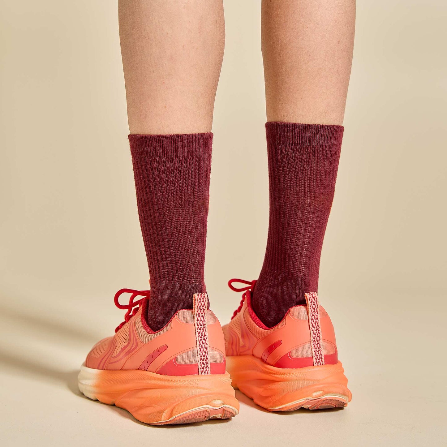 Lot de 2 paires de chaussettes anti-dérapantes ROUGE