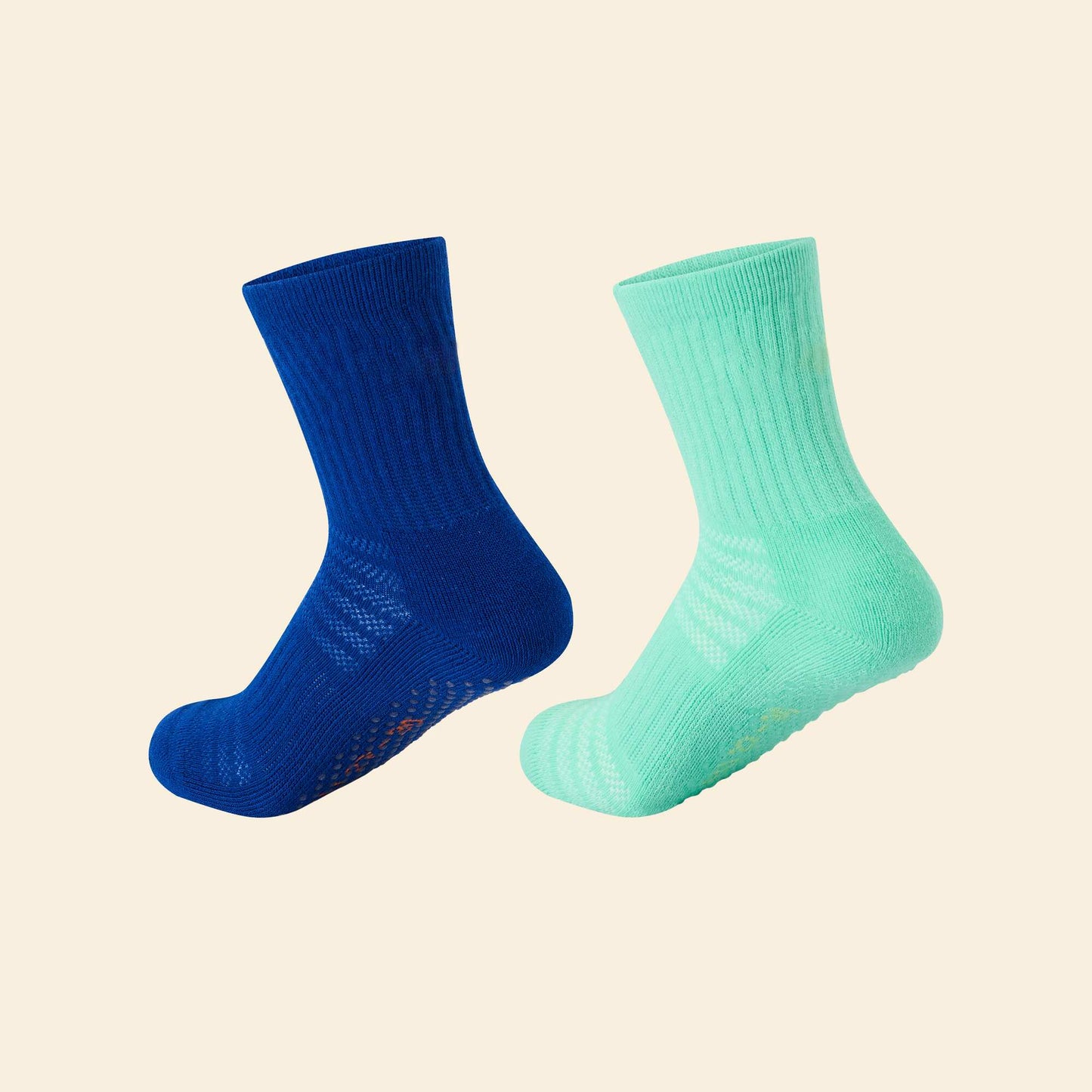 Lot de 2 paires de chaussettes anti-dérapantes VERT