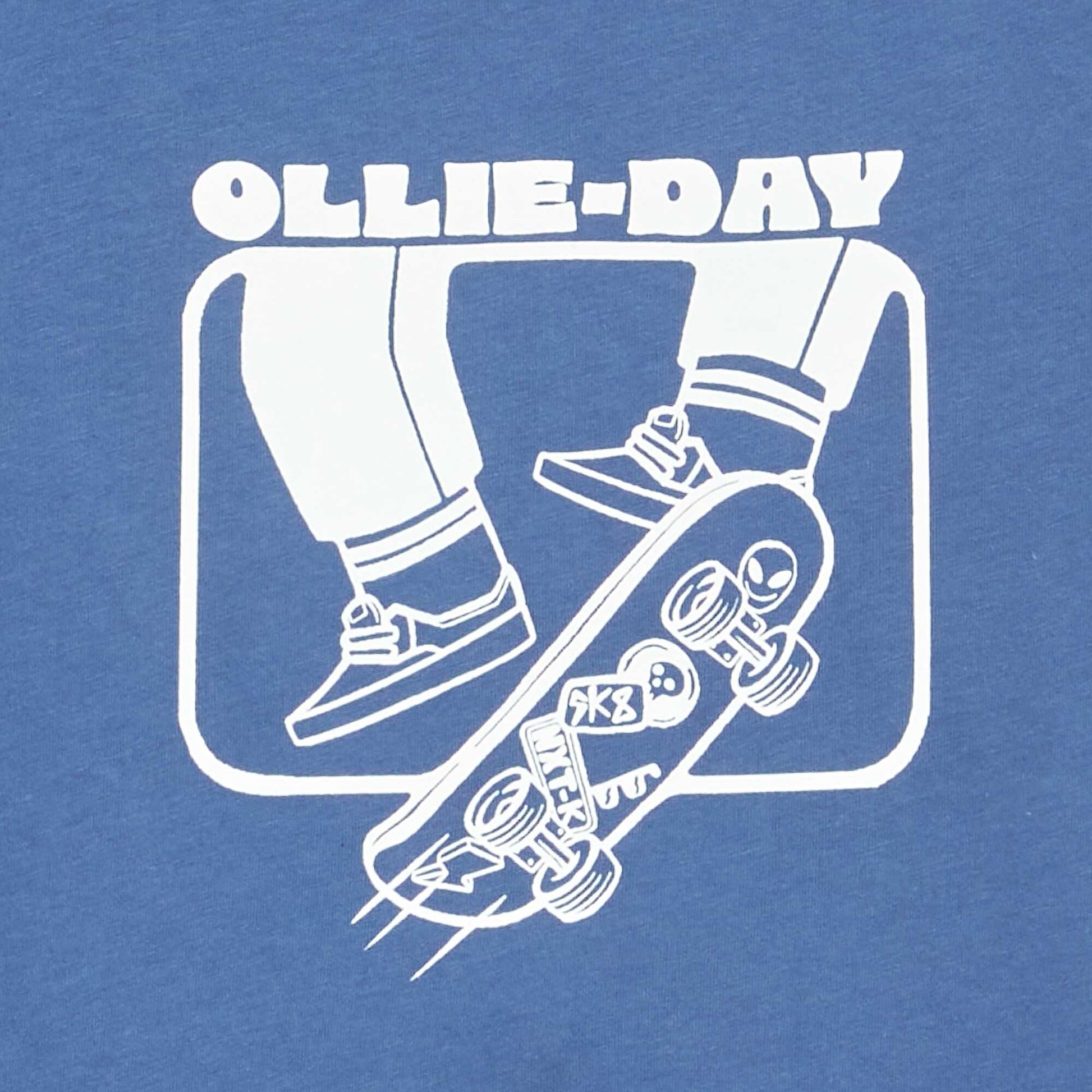 T-shirt manches longues imprimé BLEU