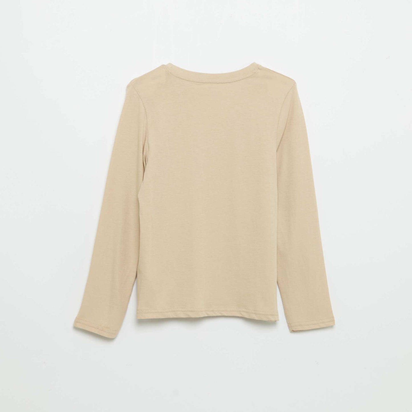 T-shirt manches longues imprimé BEIGE