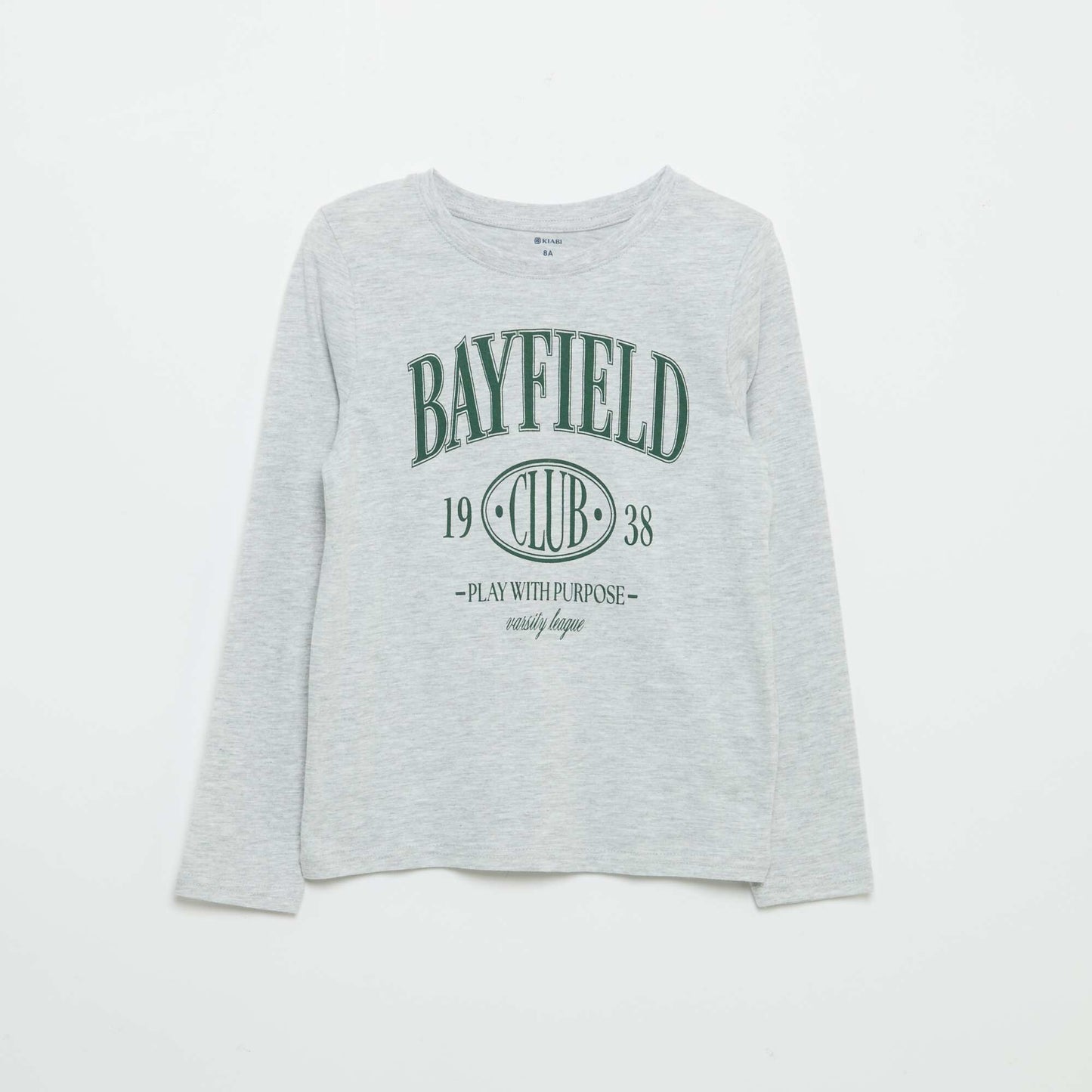 T-shirt manches longues imprimé GRIS