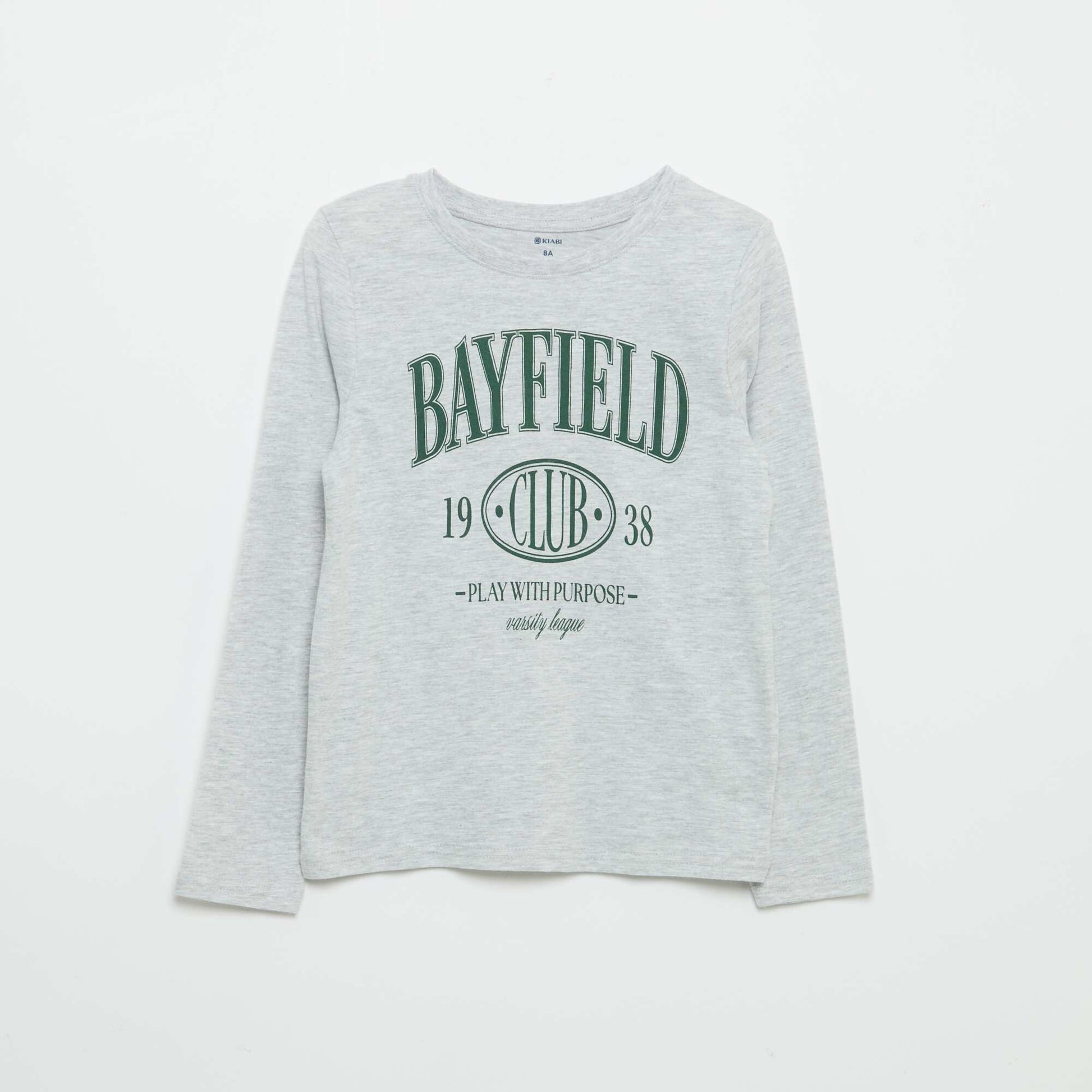 T-shirt manches longues imprimé GRIS