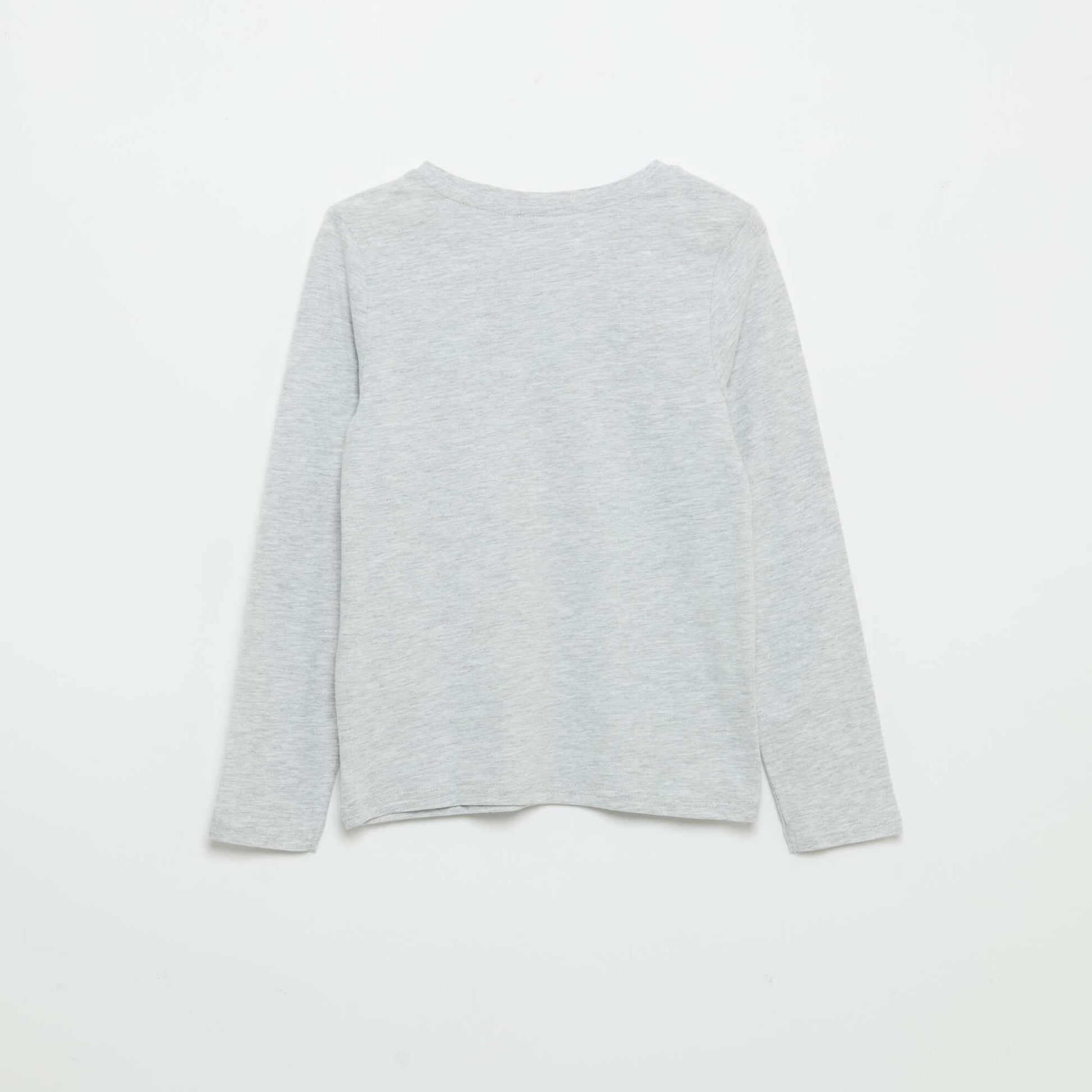T-shirt manches longues imprimé GRIS