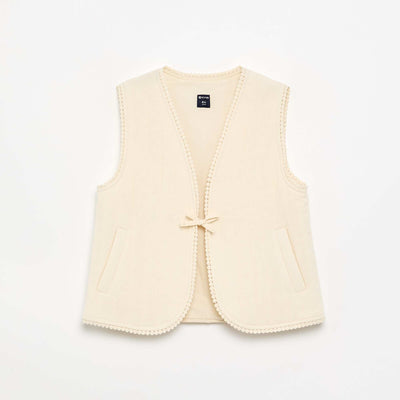 Gilet sans manches matelassé BEIGE