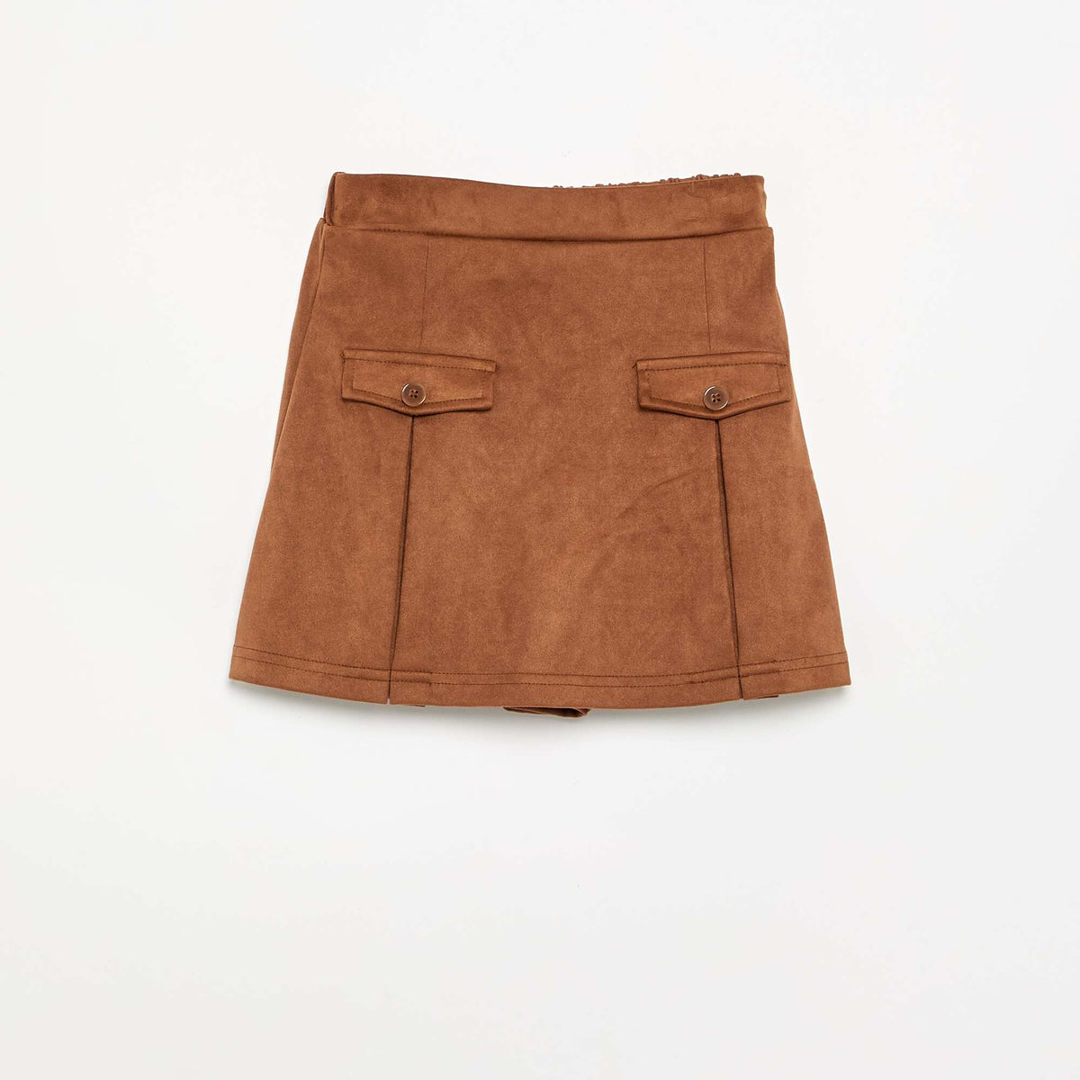 Jupe-short en suédine MARRON