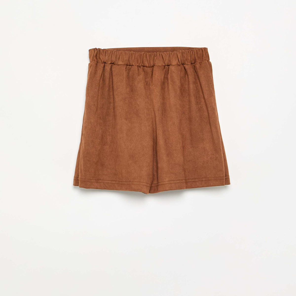 Jupe-short en suédine MARRON
