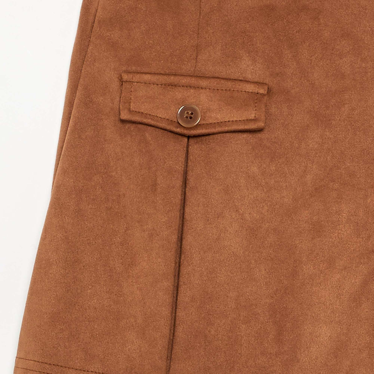 Jupe-short en suédine MARRON