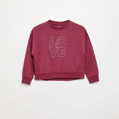 Sweat avec strass VIOLET
