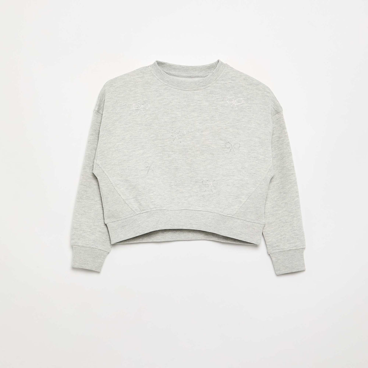Sweat avec strass GRIS