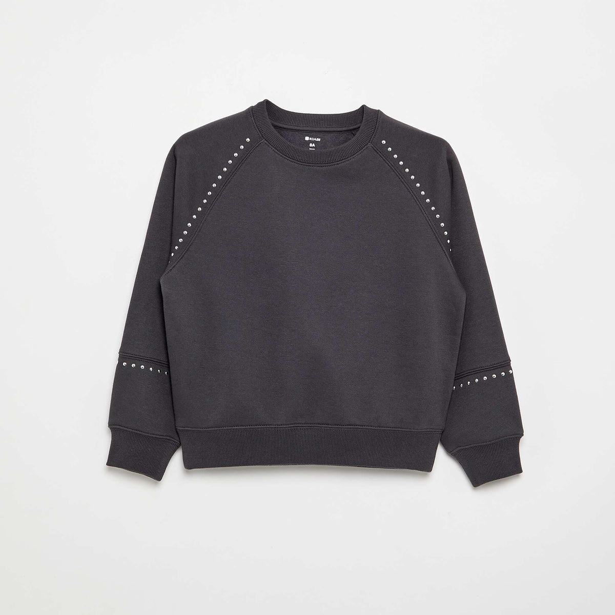 Sweat uni avec clous GRIS