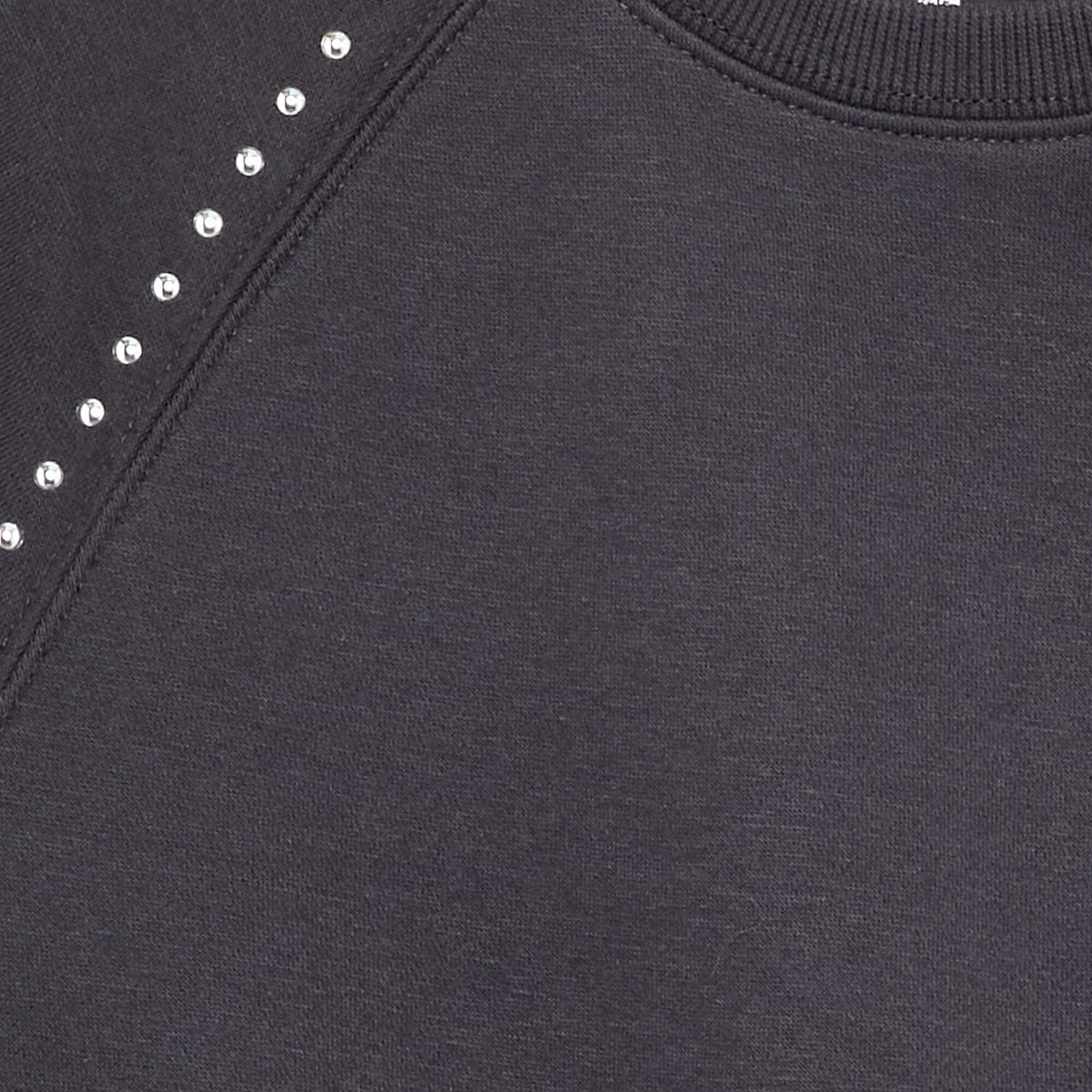Sweat uni avec clous GRIS