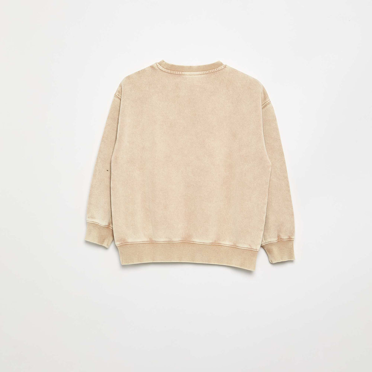 Sweat imprimé en French Terry BEIGE