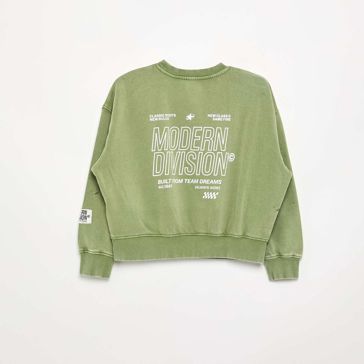 Sweat imprimé en French Terry KAKI