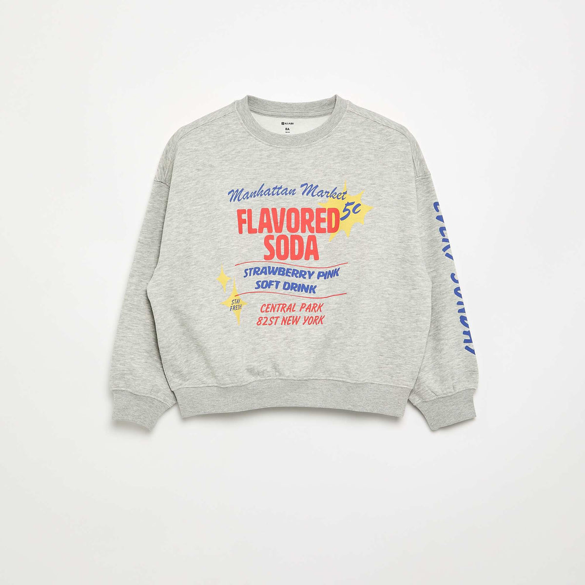 Sweat imprimé effet loose GRIS