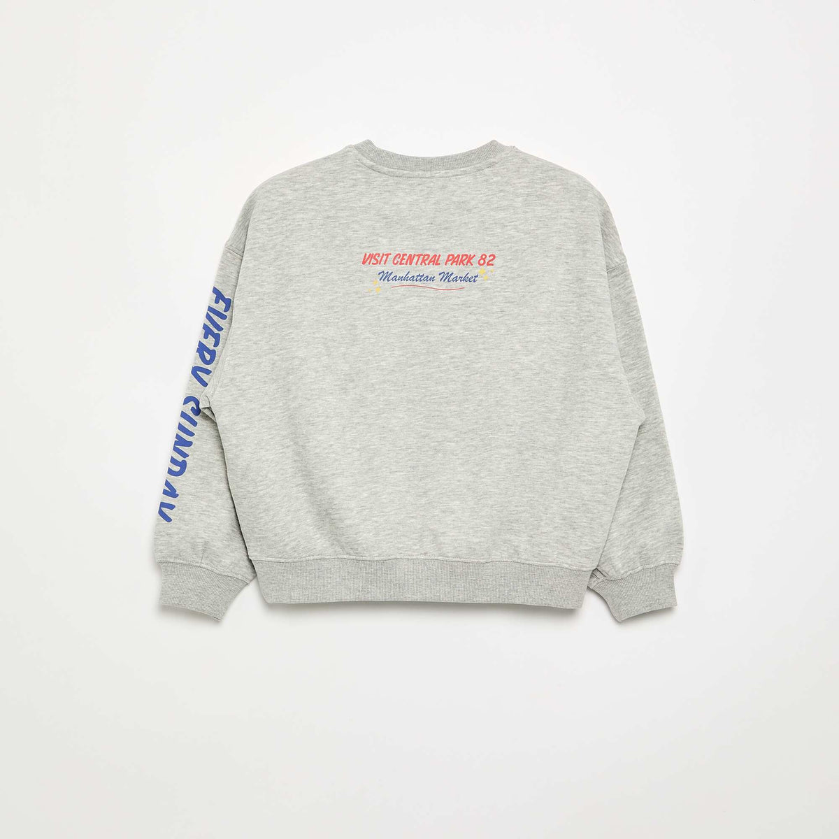 Sweat imprimé effet loose GRIS