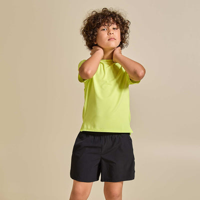 Short de sport avec poche zippée au dos NOIR