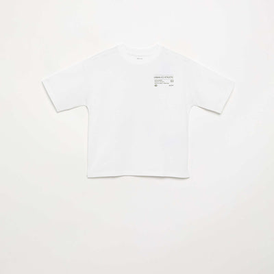 T-shirt imprimé à manches courtes BLANC