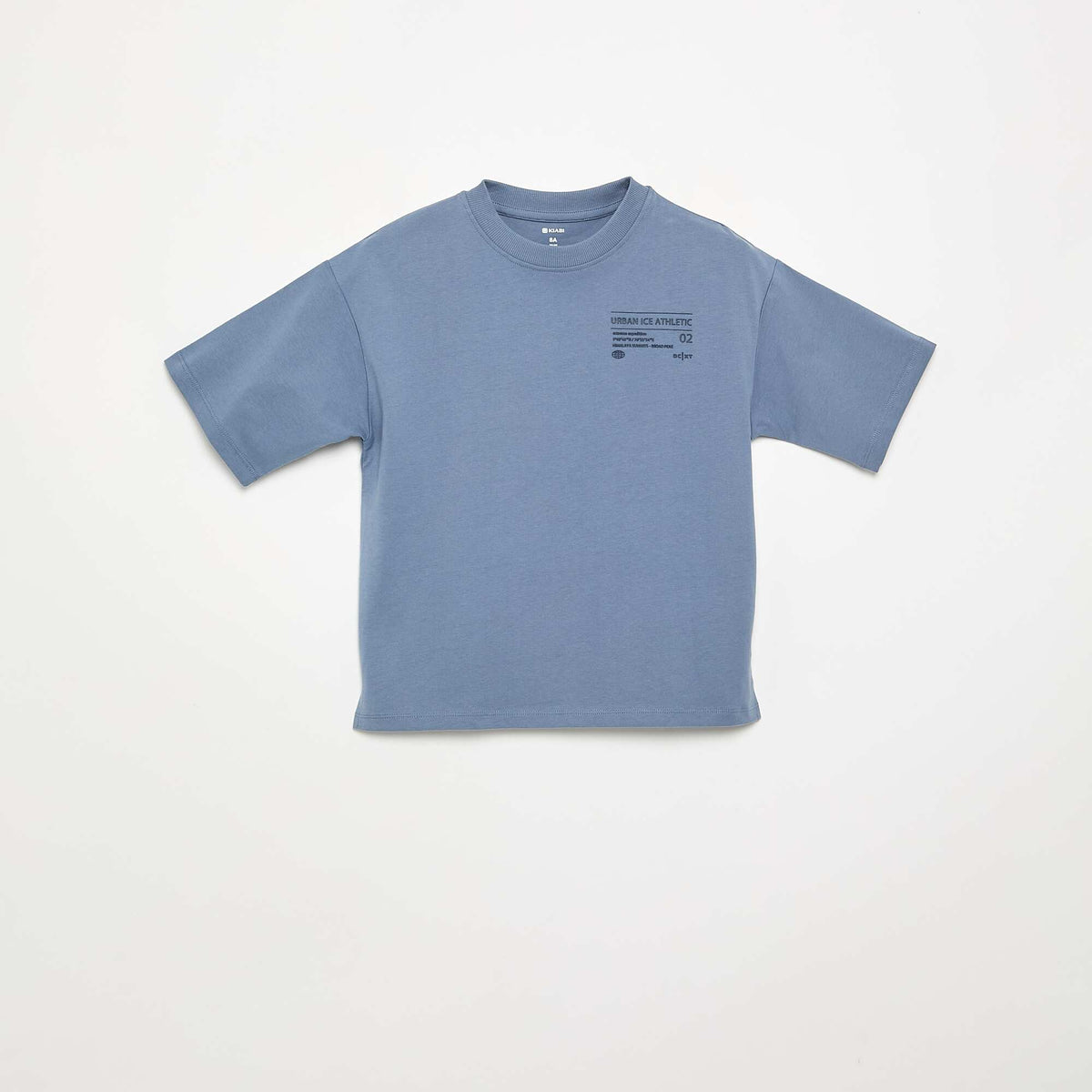 T-shirt imprimé à manches courtes BLEU