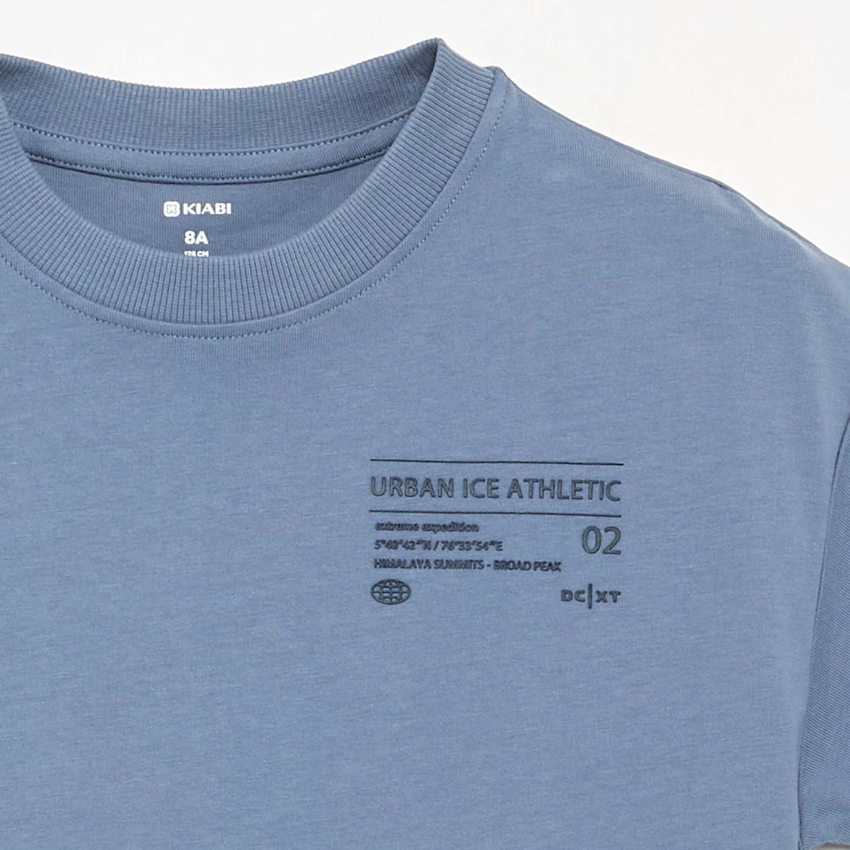 T-shirt imprimé à manches courtes BLEU
