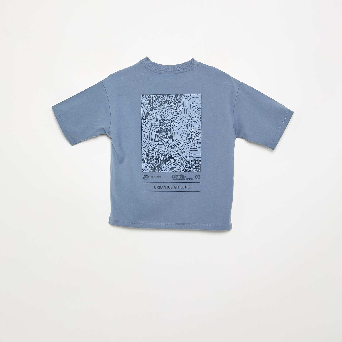 T-shirt imprimé à manches courtes BLEU