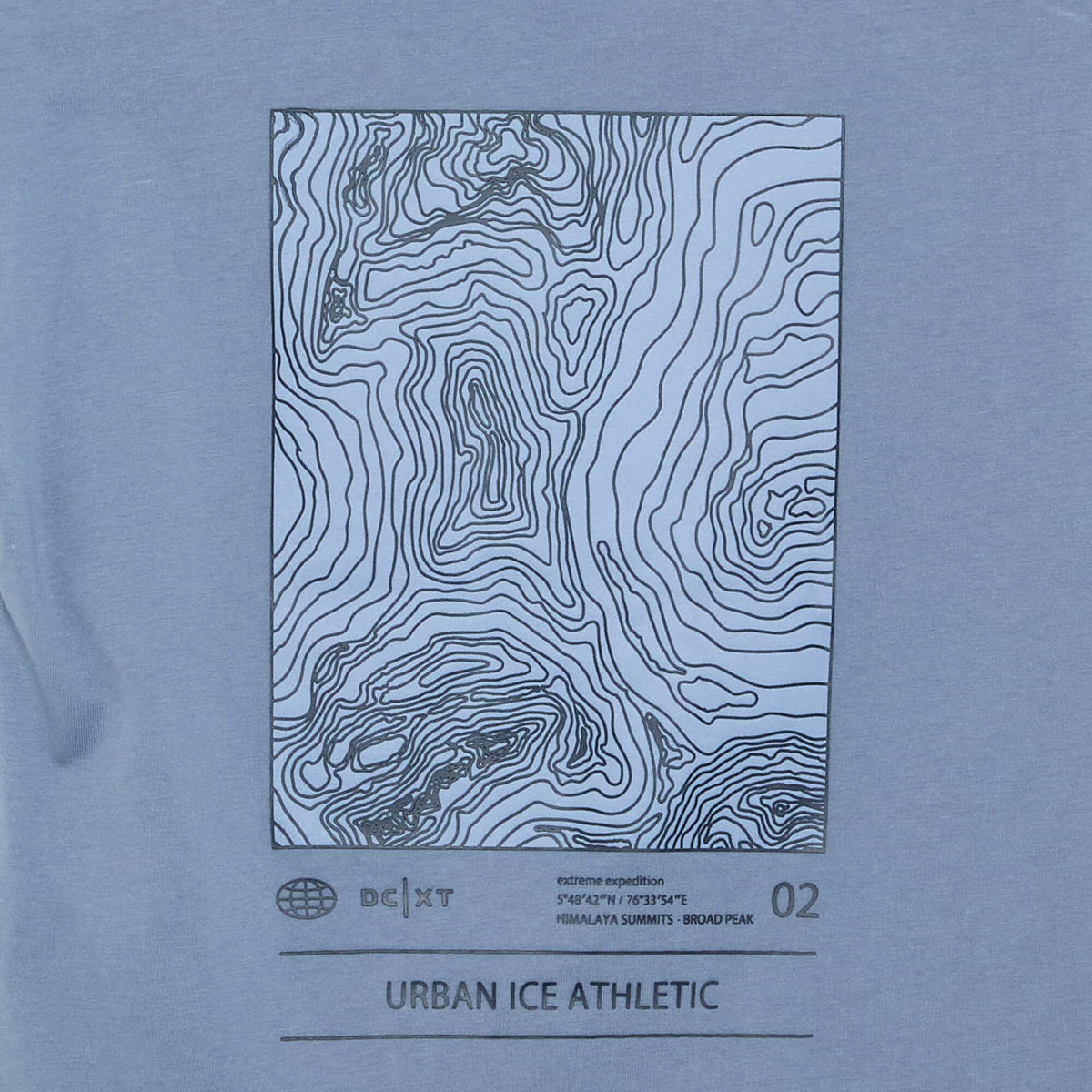 T-shirt imprimé à manches courtes BLEU