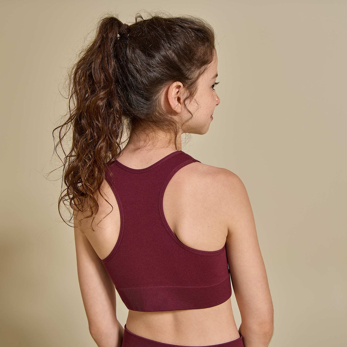 Brassière de sport sans couture ROUGE