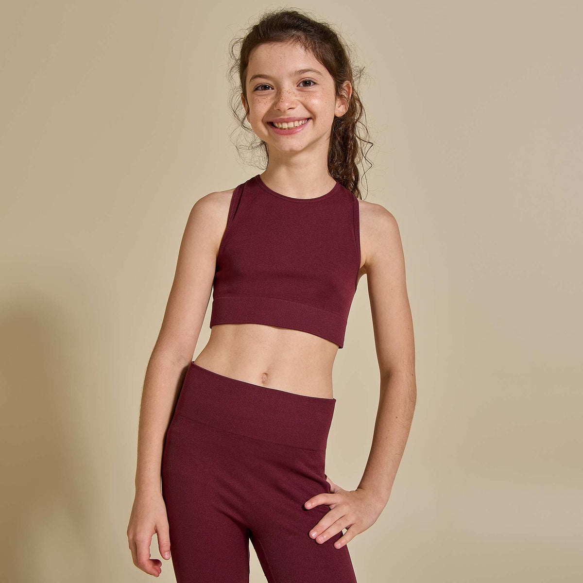 Brassière de sport sans couture ROUGE