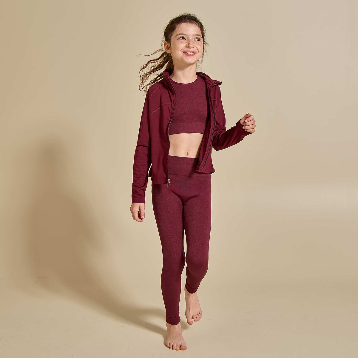Legging de sport en rib ROUGE