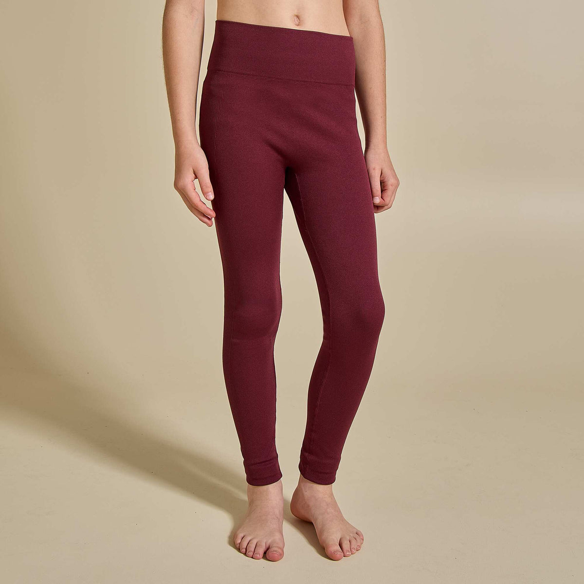 Legging de sport en rib ROUGE