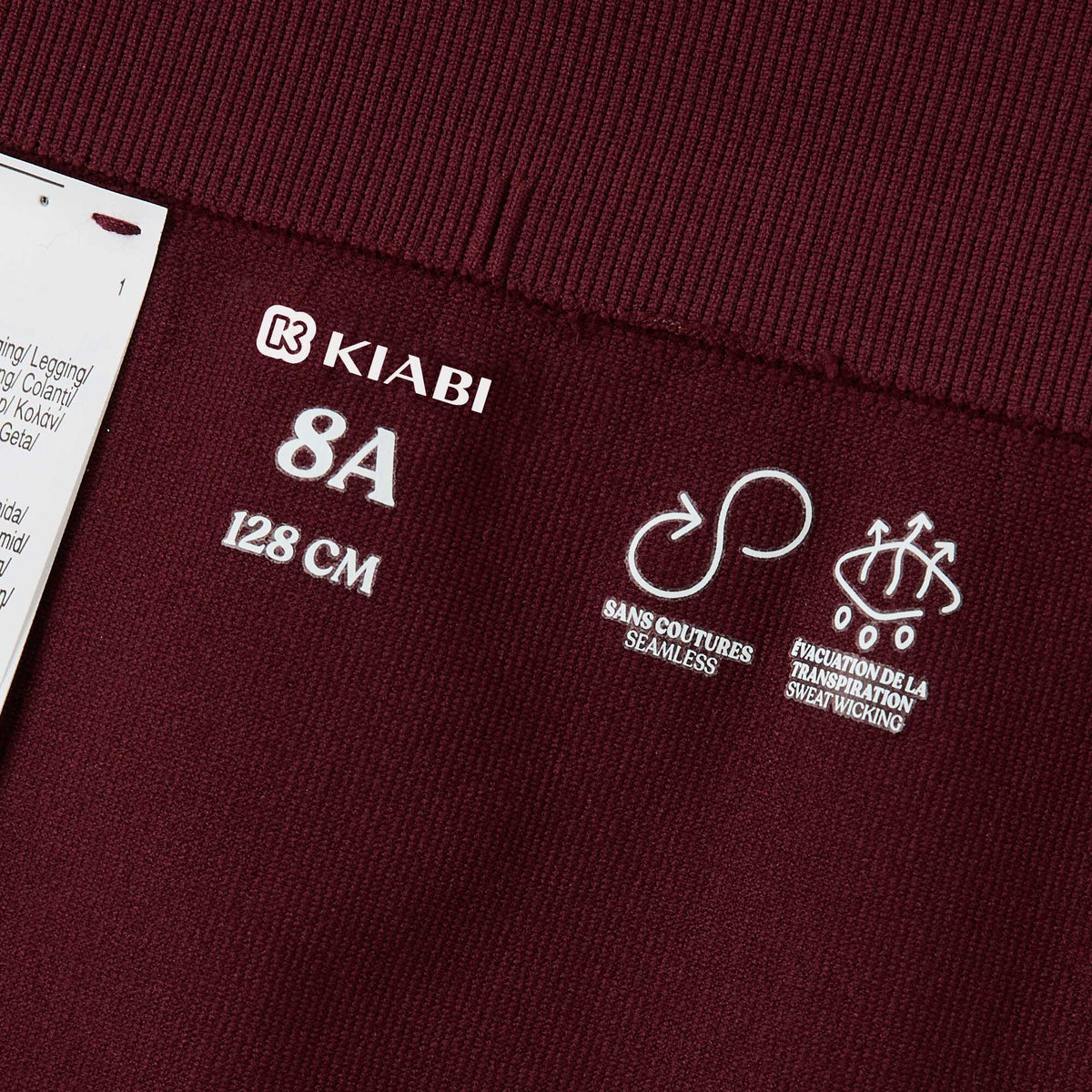 Legging de sport en rib ROUGE