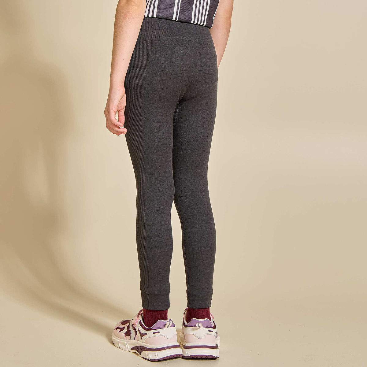 Legging de sport en rib NOIR
