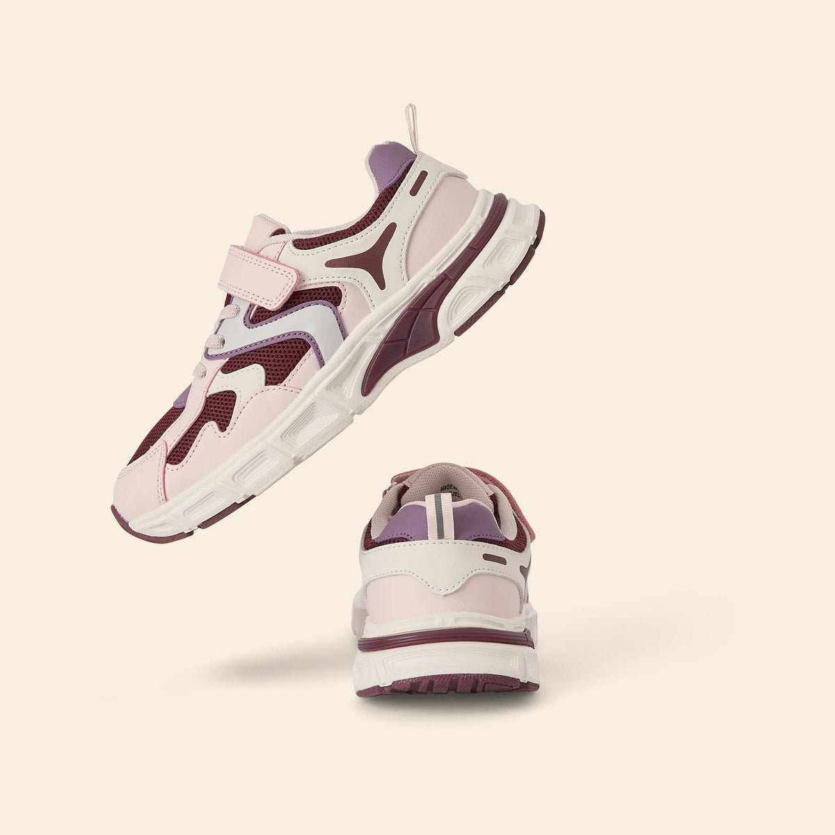 Baskets de sport multicolores à scratch ROSE