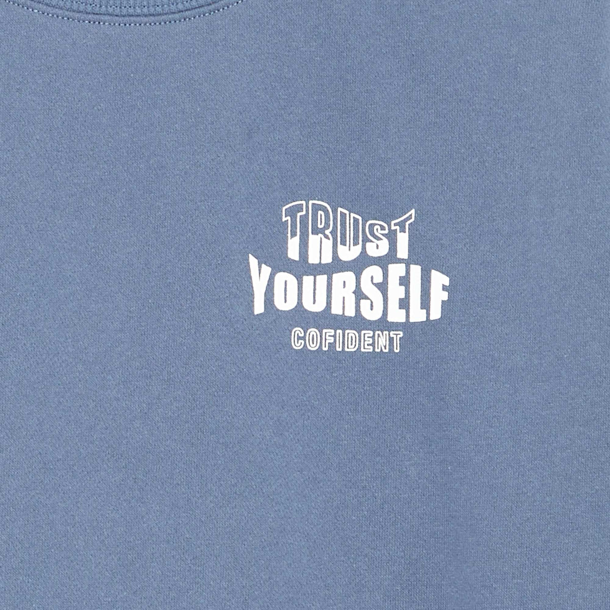 Sweat imprimé à manches longues BLEU