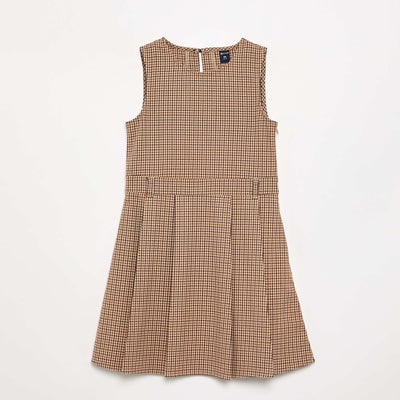 Robe sans manches à carreaux MARRON