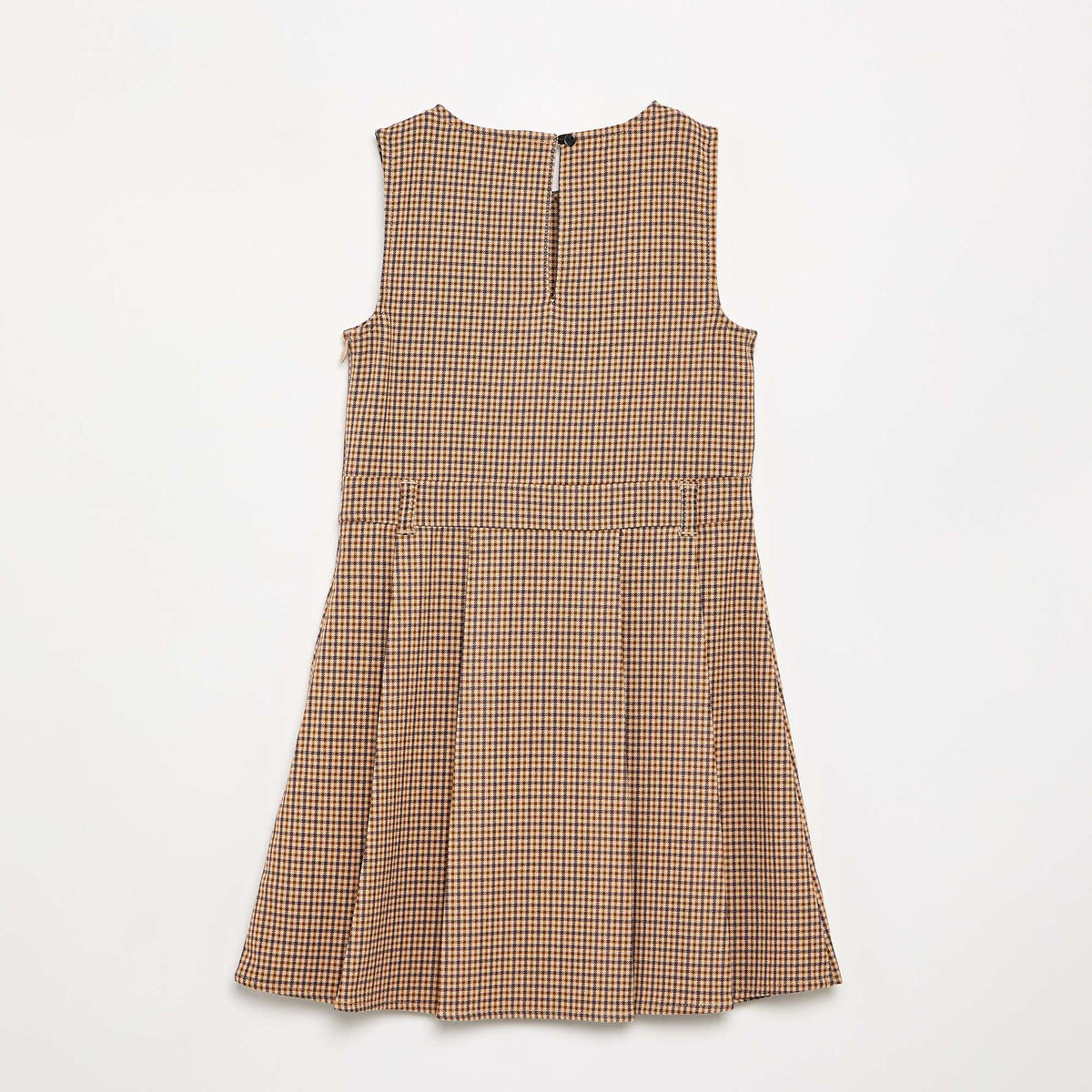 Robe sans manches à carreaux MARRON
