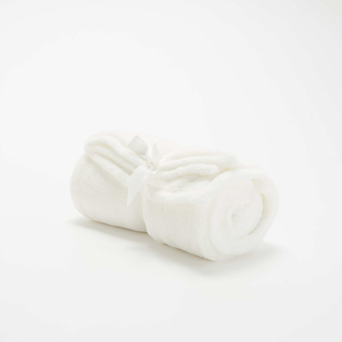 Couverture unie en polaire BLANC