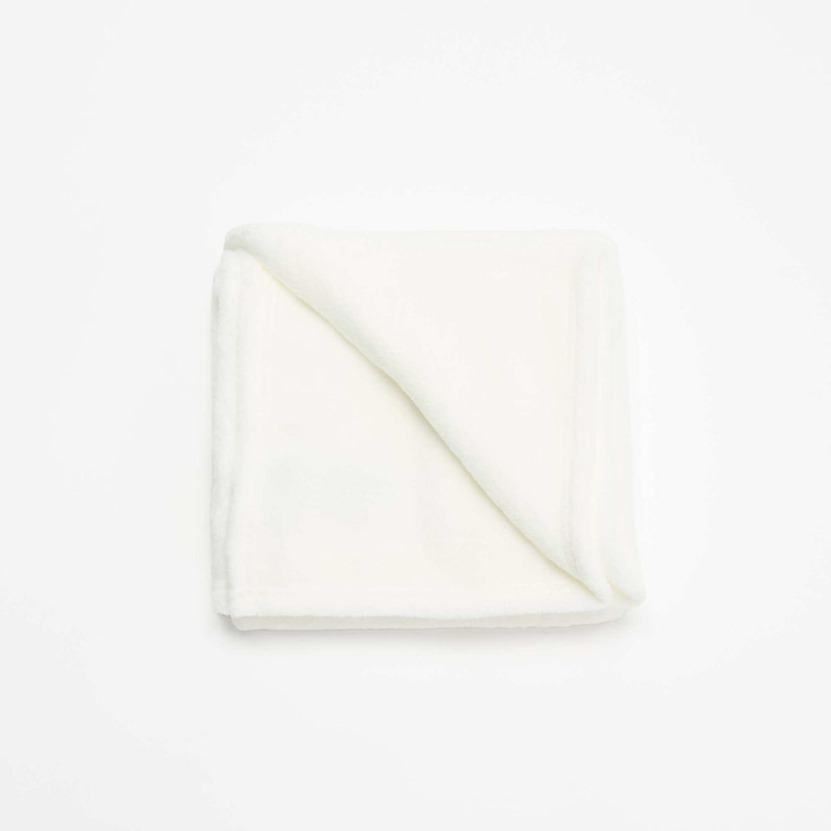 Couverture unie en polaire BLANC