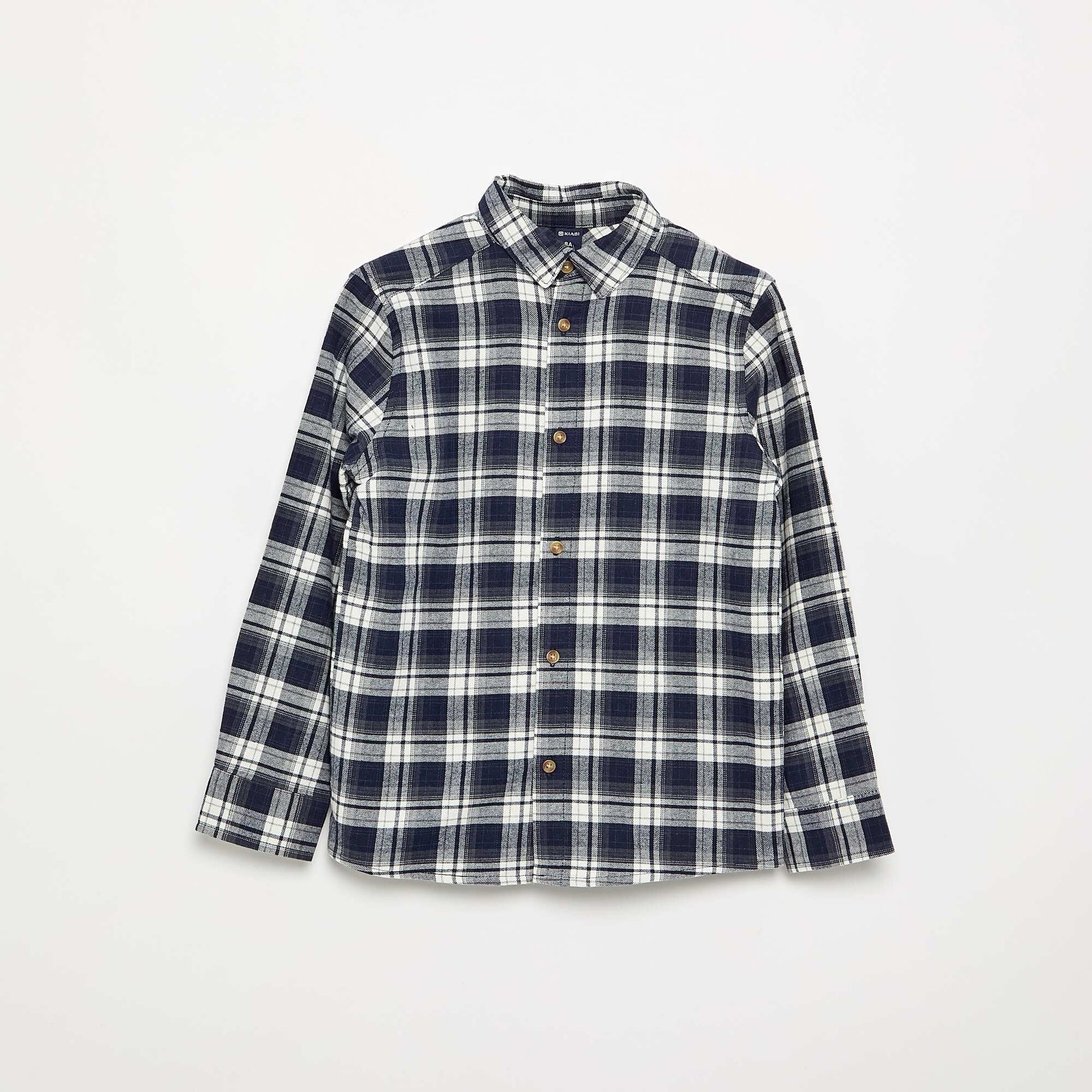 Chemise à carreaux en flanelle BLEU