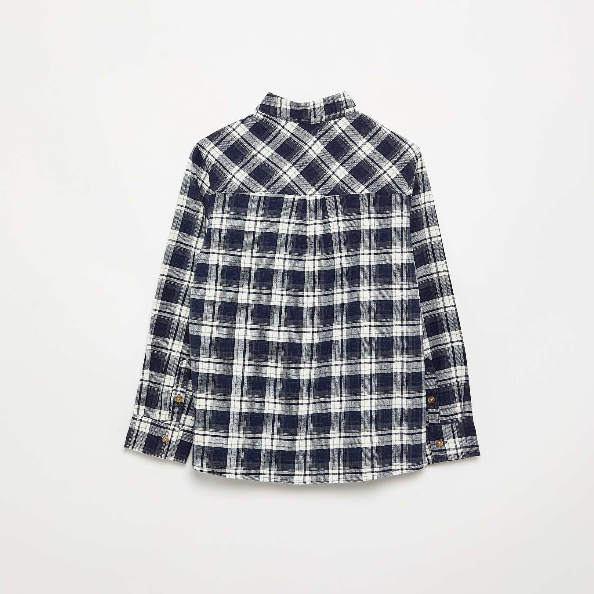 Chemise à carreaux en flanelle BLEU
