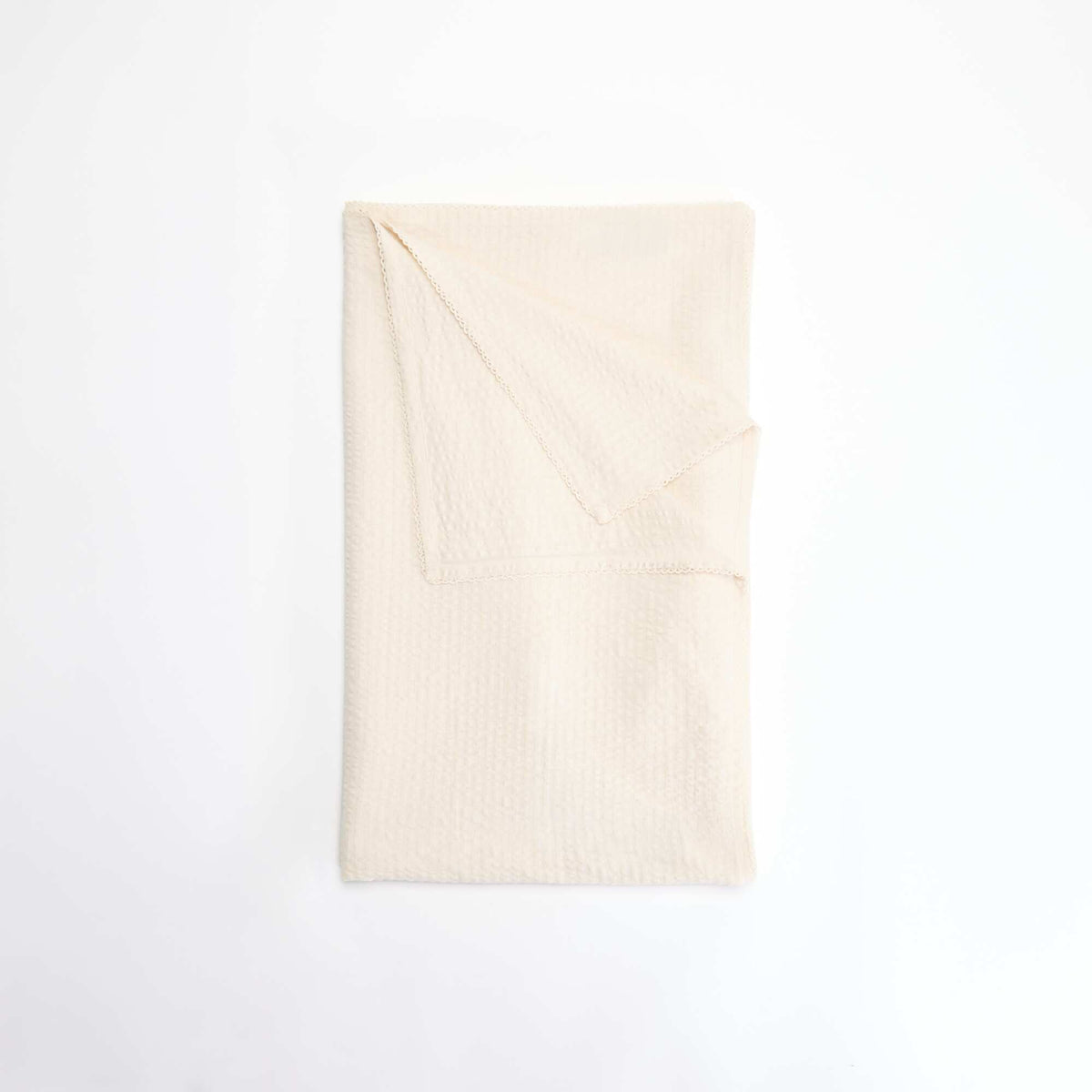 Nappe en tissu gaufré en seersucker BEIGE