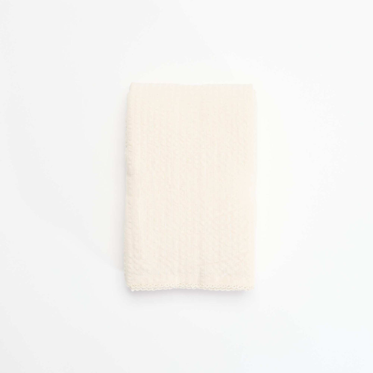 Nappe en tissu gaufré en seersucker BEIGE
